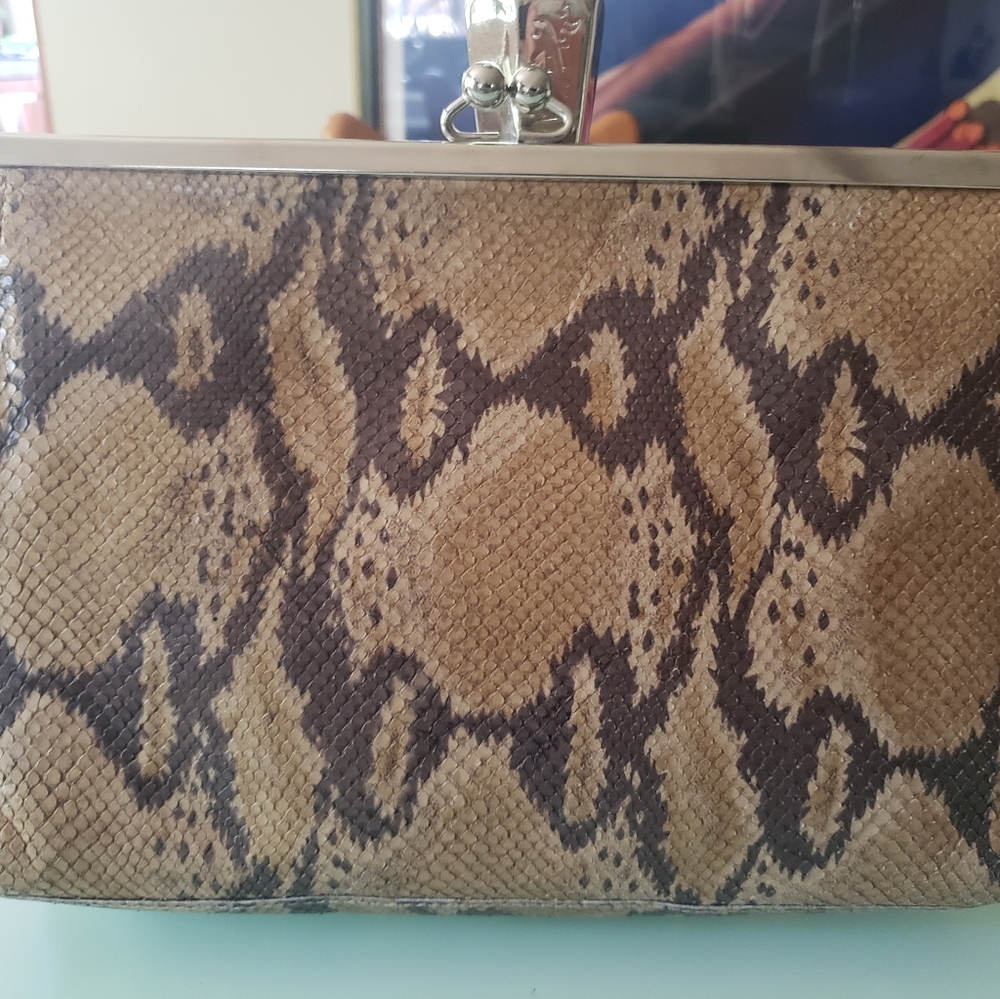 Neiman Marcus snakeskin clutch